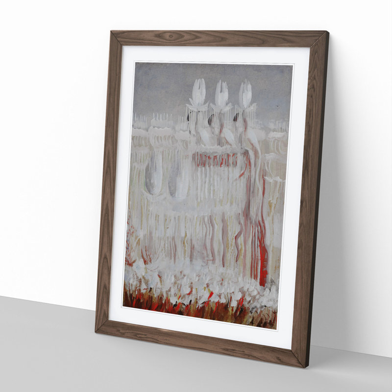 Creation of the World Vol.8 by Mikalojus Konstantinas - Picture Frame Painting, 36cm H x 27cm W x 2cm D, Walnut Framed