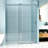 56" - 60" W X 76" H Frameless Soft-Closing Single Sliding Shower Door, 1/4" (6Mm) Tempered Glass With Explosion-Proof Coating Via Express Delivery, Chrome