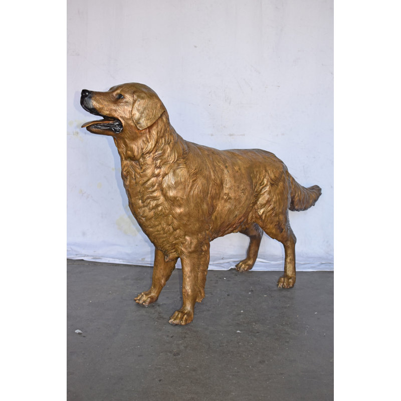 Labrador Retriever Dog Bronze Statue Light Color Finish - Size: 56" x 13" x 36"H