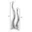 Roarke (Set Of 2) Modern Tall Silver Squiggly Vases