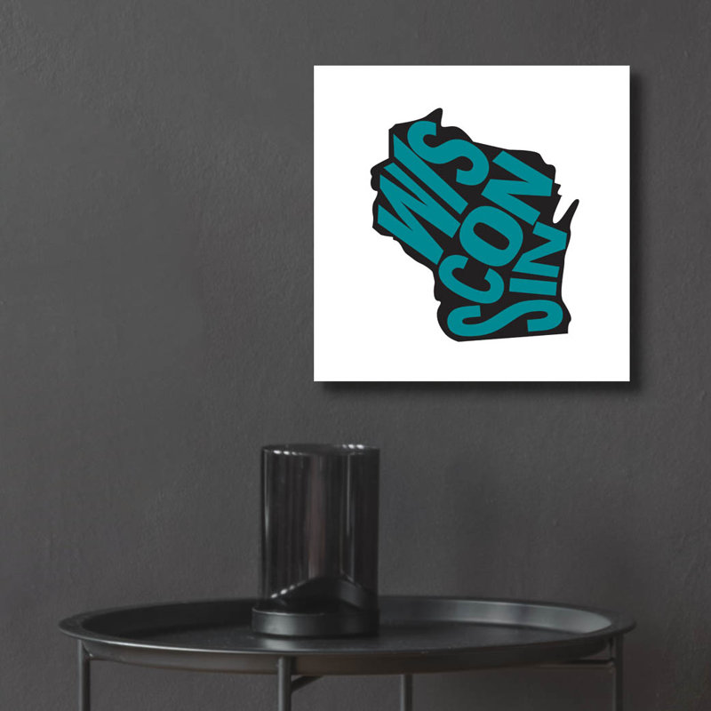  «Wisconsin 2» par Art Licensing Studio, art mural en verre acrylique, 12 po x 12 po