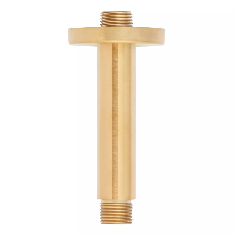 4" Round Ceiling-Mount Shower Arm, Brushed Gold