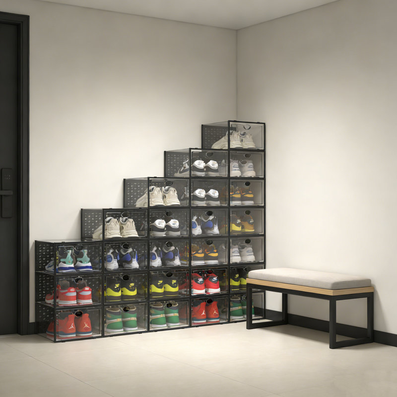 Large Transparent Stackable Shoe Storage Box