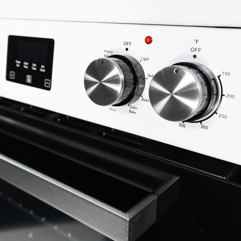 Urban Living 24-in. 4 Element Freestanding Range, White, Electric