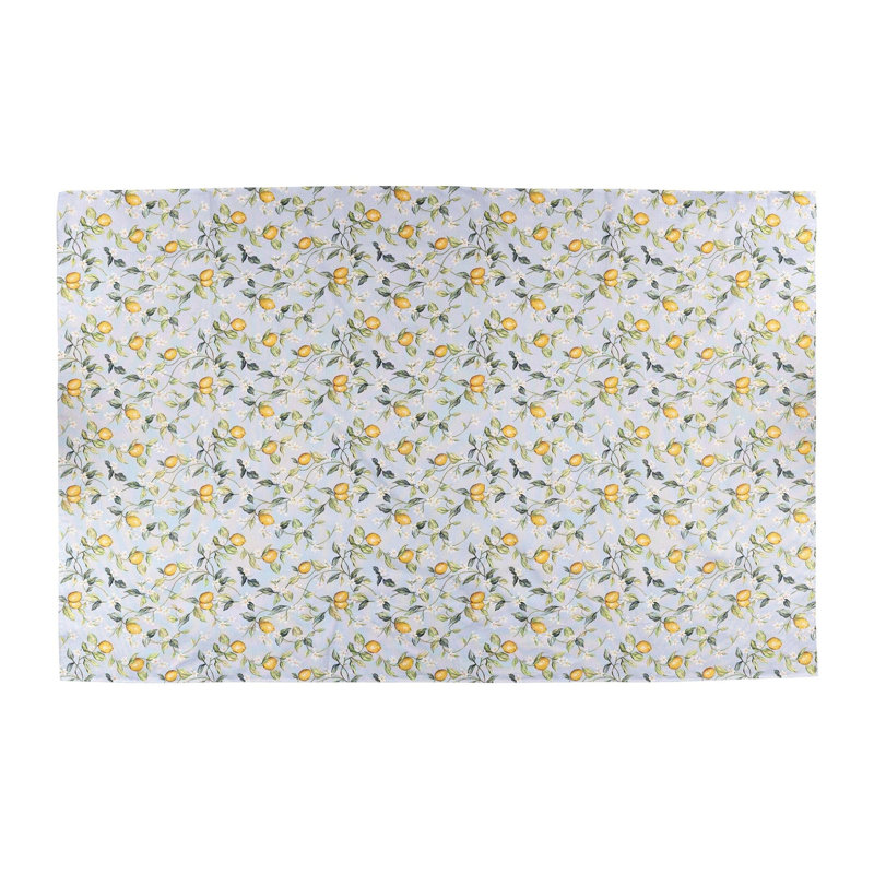 Tavola Lemons With White Flowers Tablecloth
