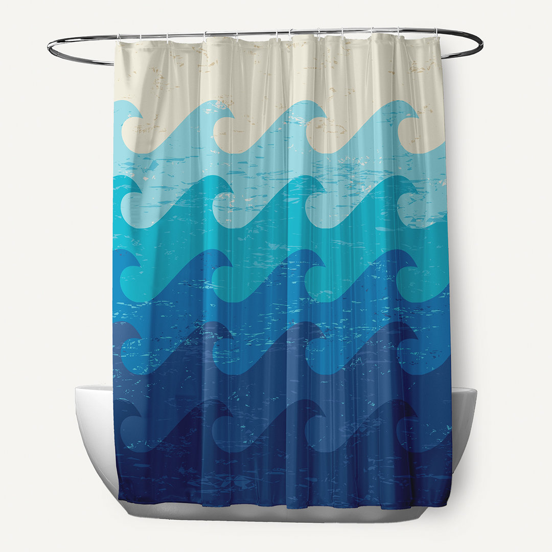 Almeida Geometric Shower Curtain Dovecove 