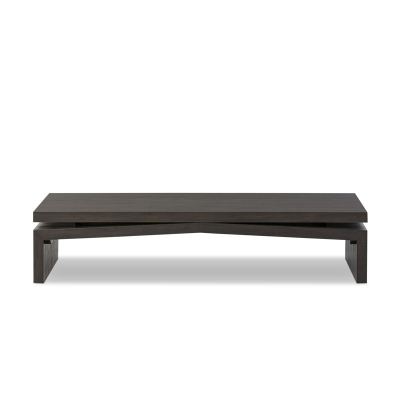 Matthes Rectangular Single Coffee Table, Smoked Black Venee