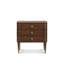 3 - Drawer Solid Wood Nightstand in Brown