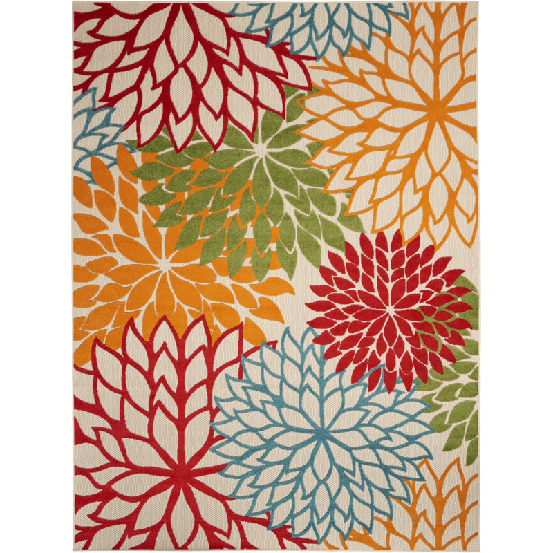 Abela Floral Indoor Rug, Rectangle 7' x 10'