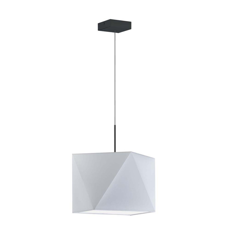 Denegar 1 - Light Single Pendant, Light Grey, Black
