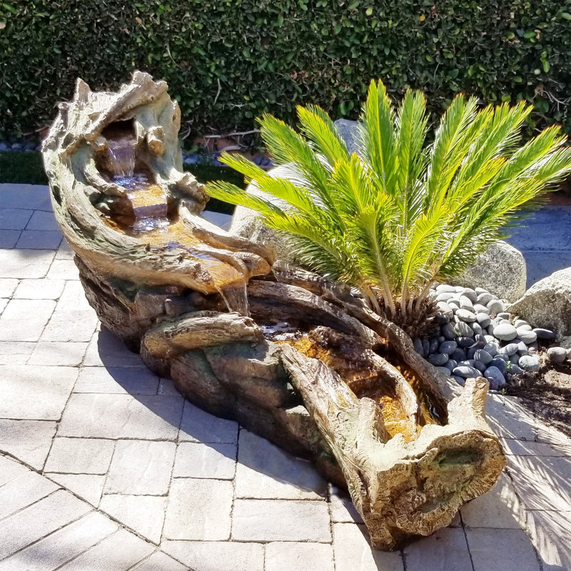 Fountain with Lights, 26" H x 78" W x 20" D