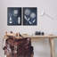 «Structured Flowers On Blue Single Frame» par Lisa Nohren, 2 pièces sur toile-1726465803
