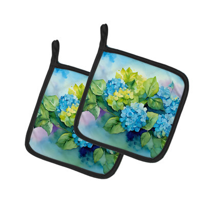 Caroline's Treasures Floral Polyester Potholder Set