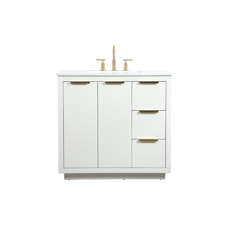 Ensemble de meuble-lavabo simple 36 po Broadlands, Bleu