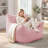 Set of 2 Oversized Compression Corduroy Foam Bean Bag Chair-746911272