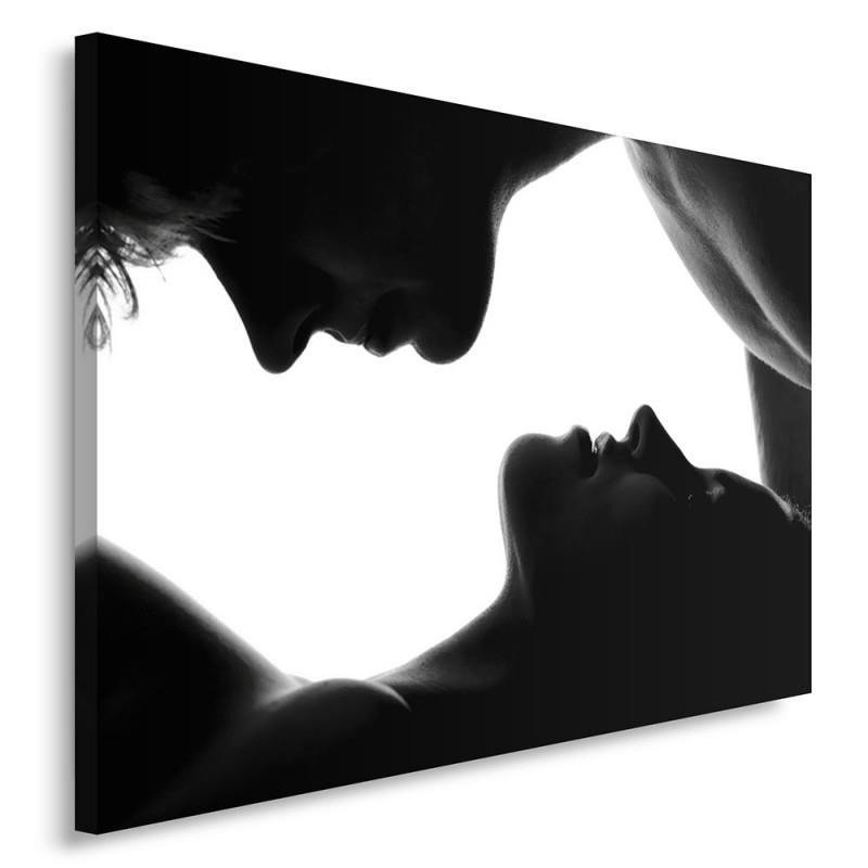 Kissing Couple - Wrapped Canvas Print, 80cm H x 120cm W