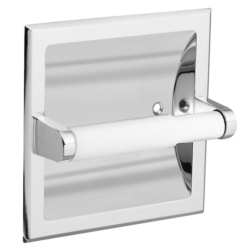 Porte-papier hygiénique encastré en acier inoxydable