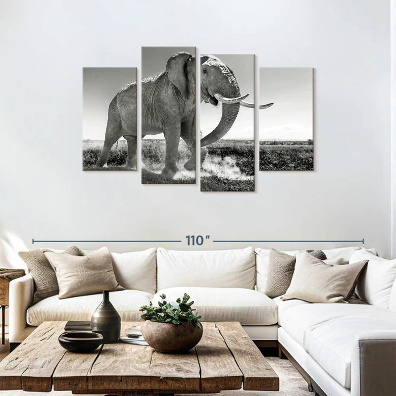 Grassland Elephant, 48" H x 75" W