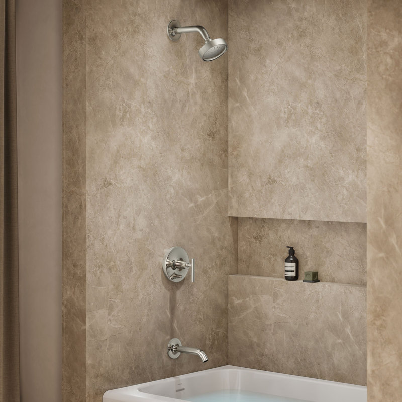 Purist® Tub and Shower Faucet, Vibrant Polished Nickel, Lever