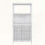Armoire de rangement en bambou blanc