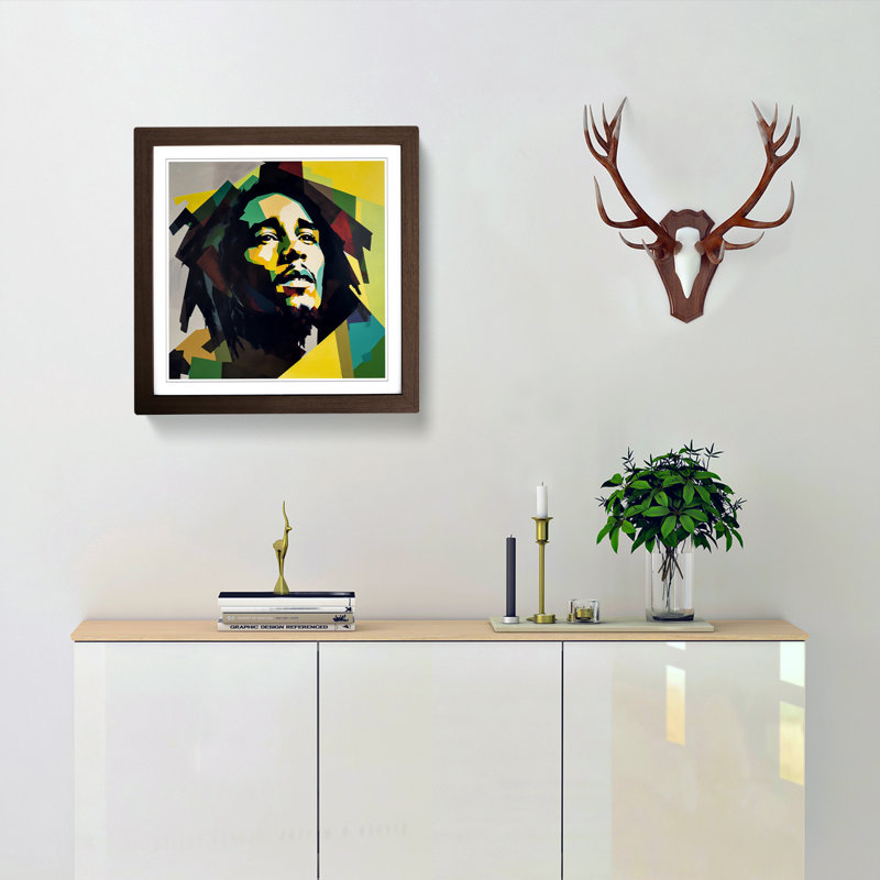 Single Picture Frame Print on Wood, Walnut