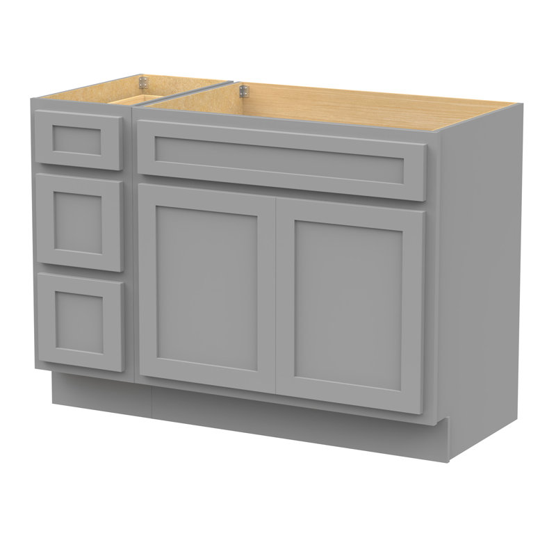 Base de meuble-lavabo simple 51 po seulement, Gris