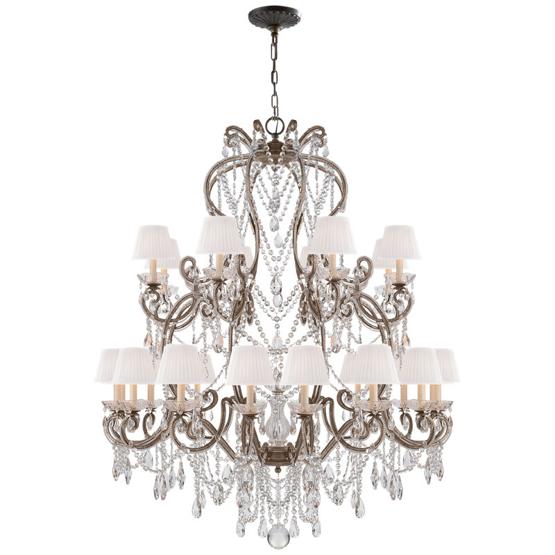 Adrianna 24 - Light Chandelier, Antiqued Gild