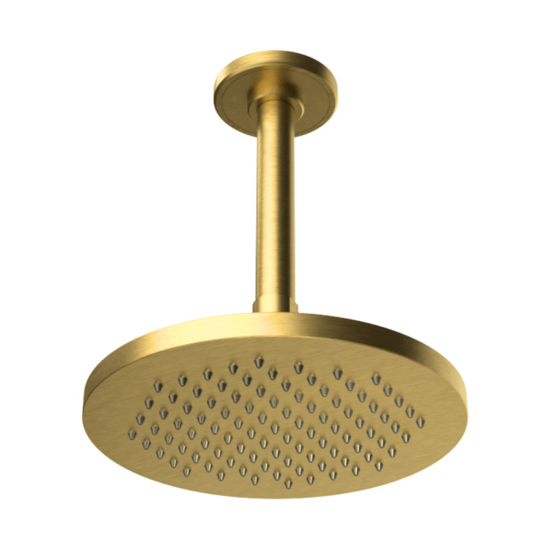 Rainstone Rainshower Head - Modern, 8", Chardonnay
