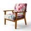 Geidel - Fleurs abstraites - Fauteuil d'appoint rembourré traditionnel-1459229817-1503986175