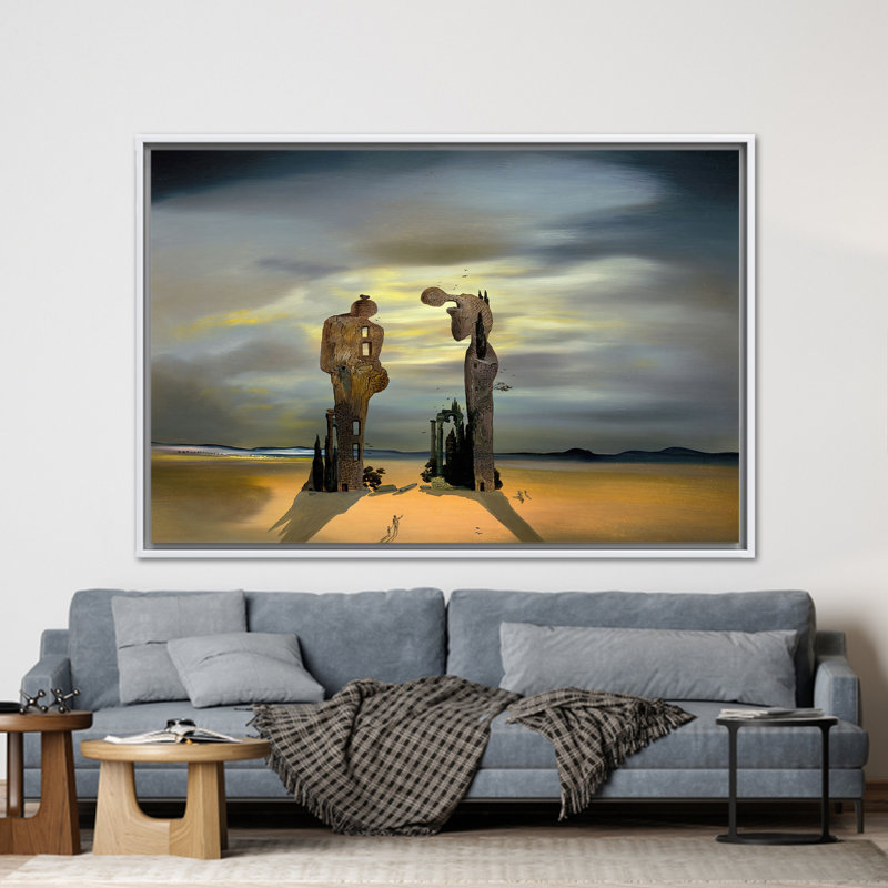 Print on Canvas, White, Framed Print without Mat, 60 cm H x 90 cm W