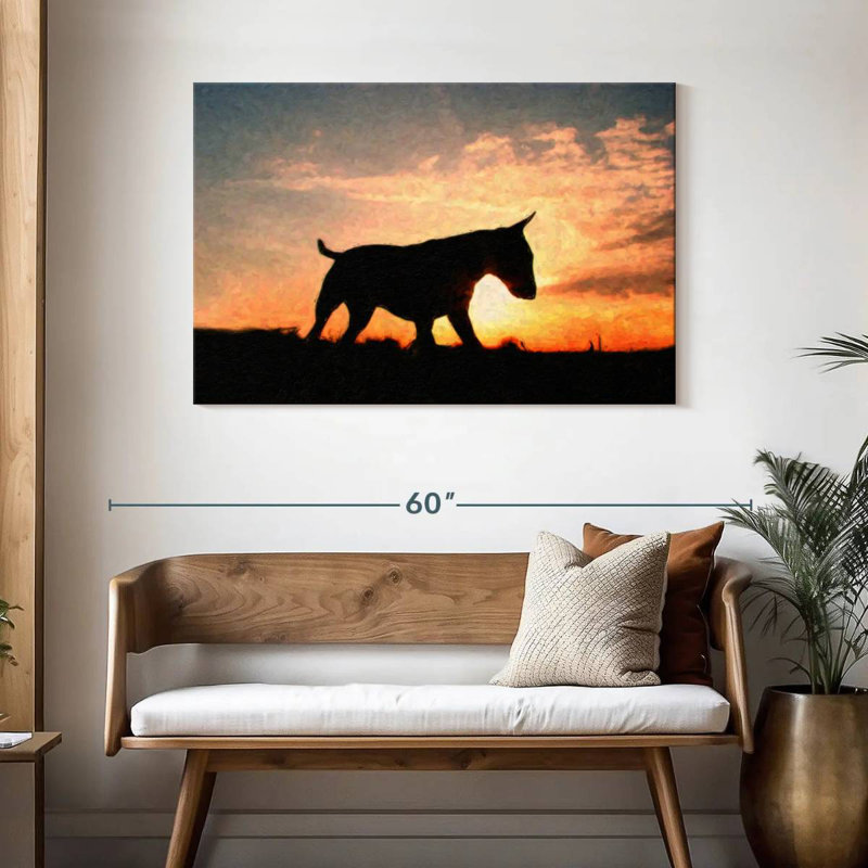 Brampt Bull Terrier At Sunset
