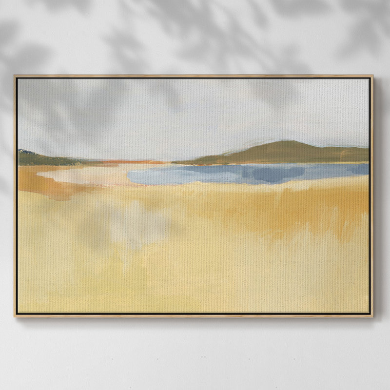 Ocre bord de mer I, Bois naturel, H 27 po x l 41 po x P 2 po
