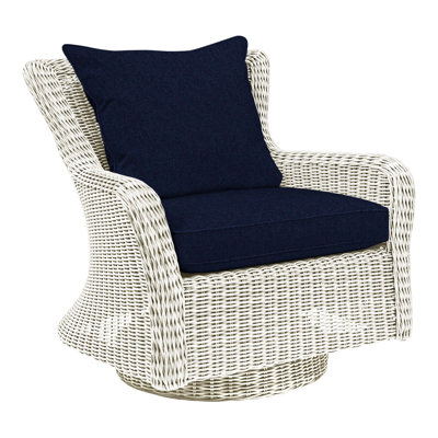 Sag Harbor Swivel Rocking Chair with Cushions 
