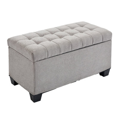 Storage Ottoman Bench, Foot Rest With Legs, 16 X 30 X 16.1 Inches, End Of Bed Bench, Storage Chest, Load Up To 660 Lb, For Living Room, Bedroom, Entryway