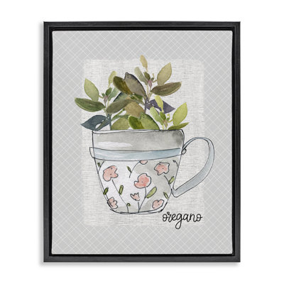 Oregano Herb Mug Floating Frame, design by Livi Finn
