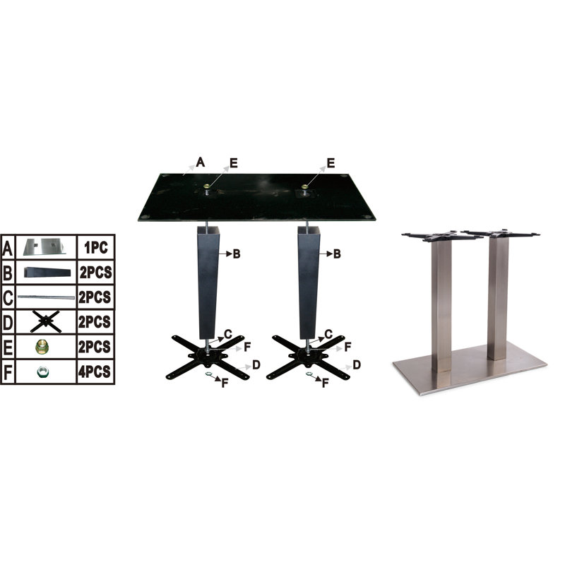 Base de table piédestal 28,34 po Cliff