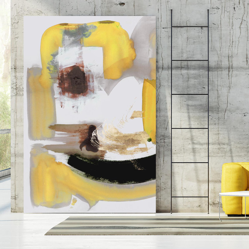 Reproduction d'art sur toile géante, "Lines Textes In Early Spring Ii", 84 po x 54 po, H 84 po x l 54 po x P 1,5 po