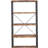 Antique Nutmeg and Black 4-shelf Bookcase-1935749559