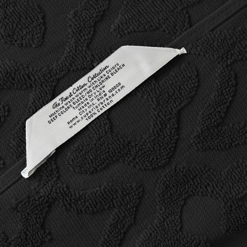 Serviette de bain Rolla, Noir, noir, noir, noir, Ensemble de serviettes 3 pièces