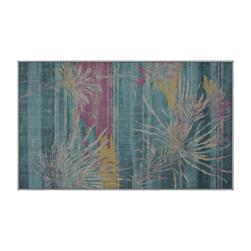 Tapis gris soyeux et moelleux, Rectangle 5' x 8'