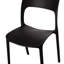 Modern Outdoor Plastic Dining Chair with Open Curved Back-1822000730