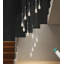 120" Long Crystal Raindrop Chandeliers 12-Light Silver Metal Pendant Light 3000-6000K Dimmable LED