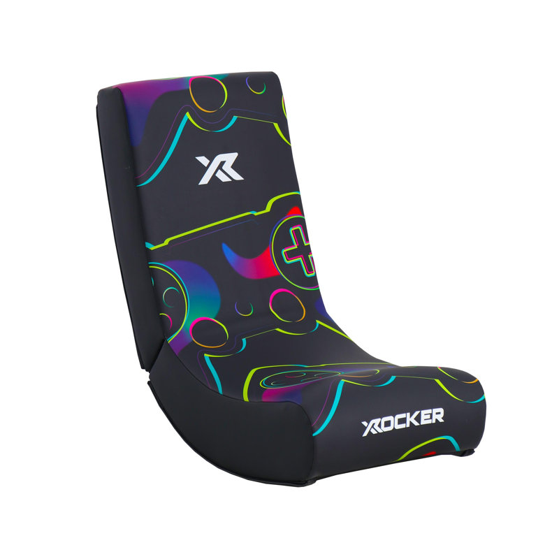 X Rocker Floor Game Chair in Black