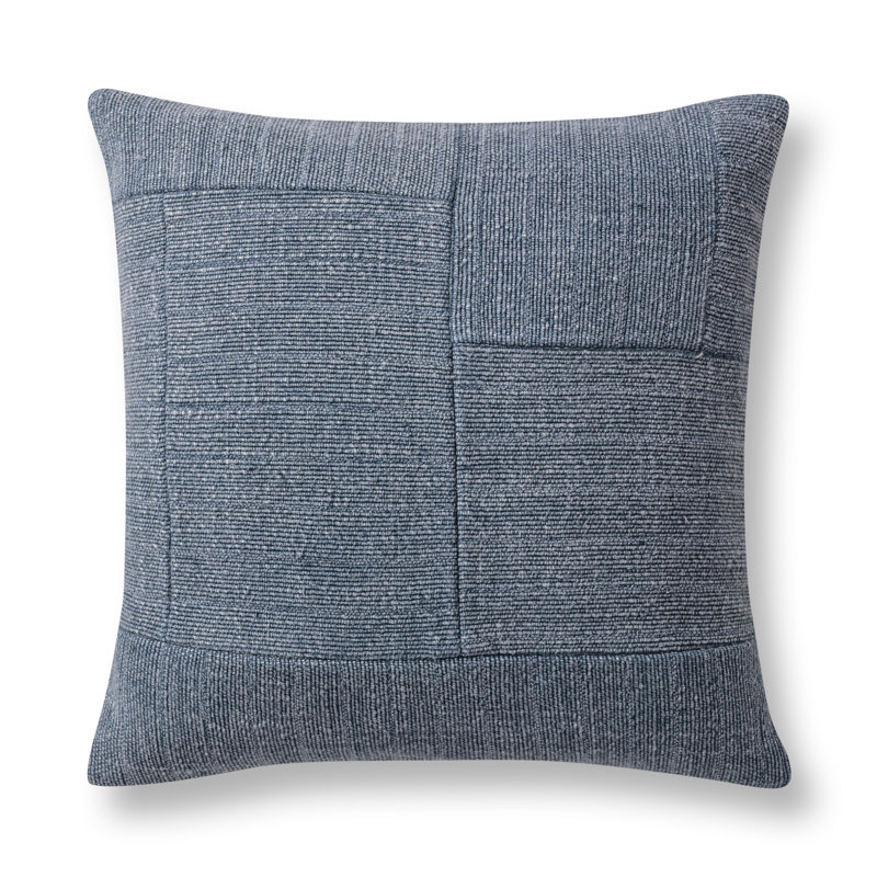 Moksha Linen Blend Throw Pillow, Sea Blue