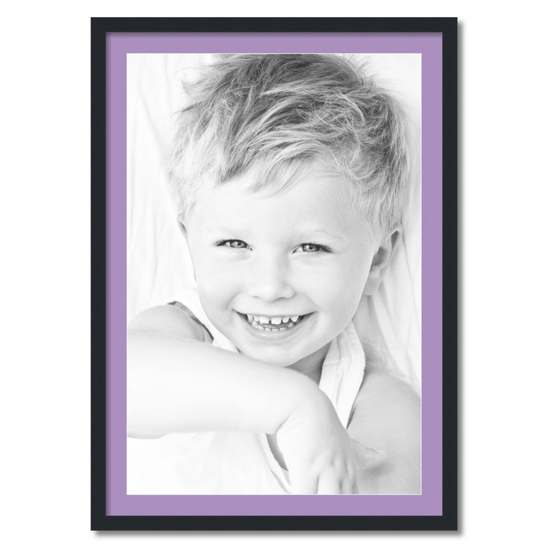 Cadre pour photo simple 24 po x 36 po en bois mat, Brume lavande
