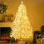 Arbre de Noël artificiel de 6 pi avec 638 branches, 220 lumières DEL blanc chaud, ouverture automatique, blanc-2065101345