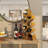 Teak Wood Curved Tree Shaped 6 Bottle Brown Wine Rack-1248696563