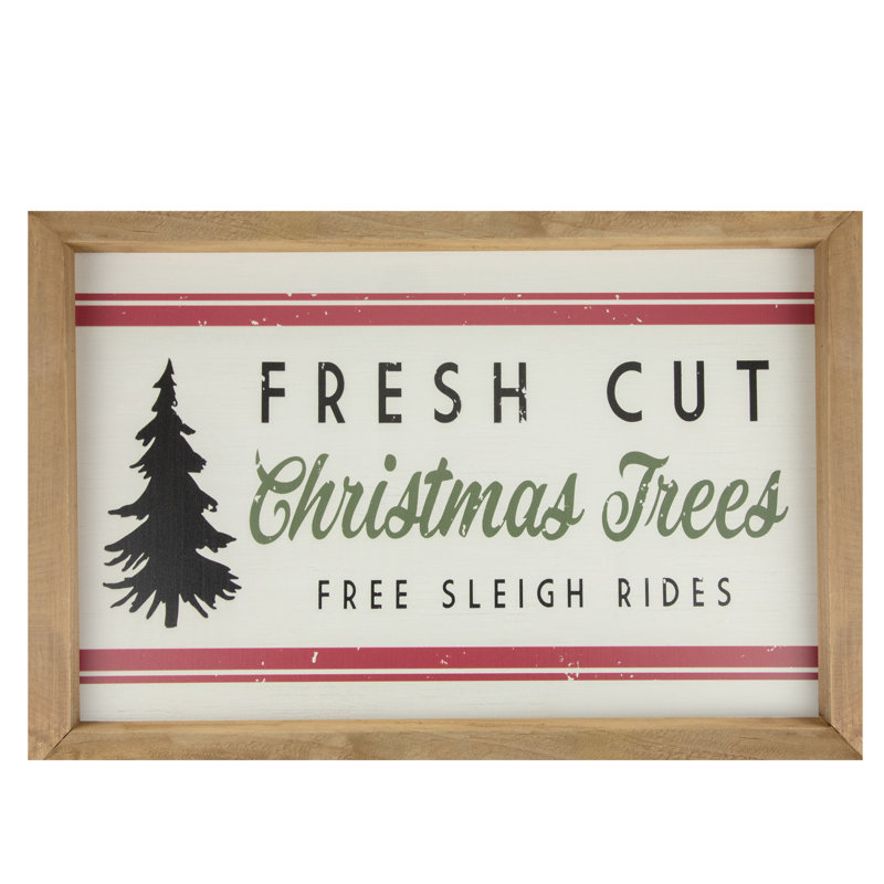 18 panneaux muraux en bois «Fresh Cut Christmas Trees»