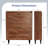 2 Flip 1 Barrier Barn Door Shoe Cabinet Melamine Embossed 31.6In Walnut-1800651965
