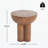 Outdoor Patio Wood-Grain Round MGO Side Table